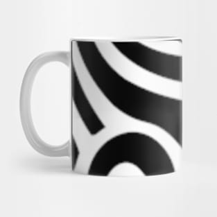 Black and White Abstract Swirly Design Mug